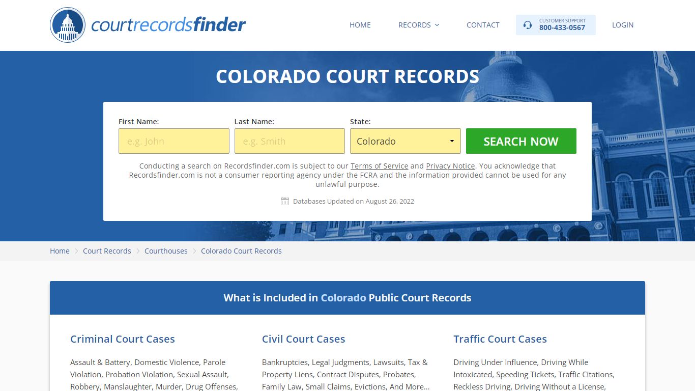 Colorado Court Records & Case Lookup - Find CO Courthouses